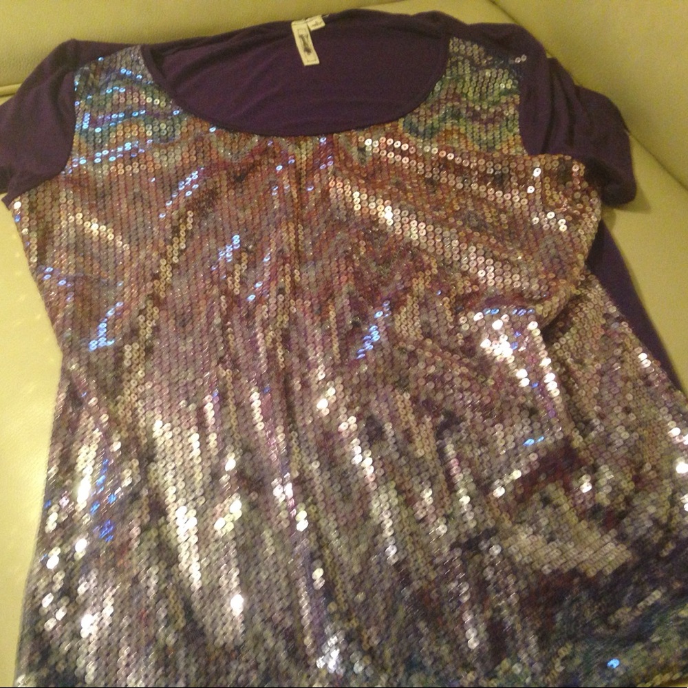 Sequin purple blouse