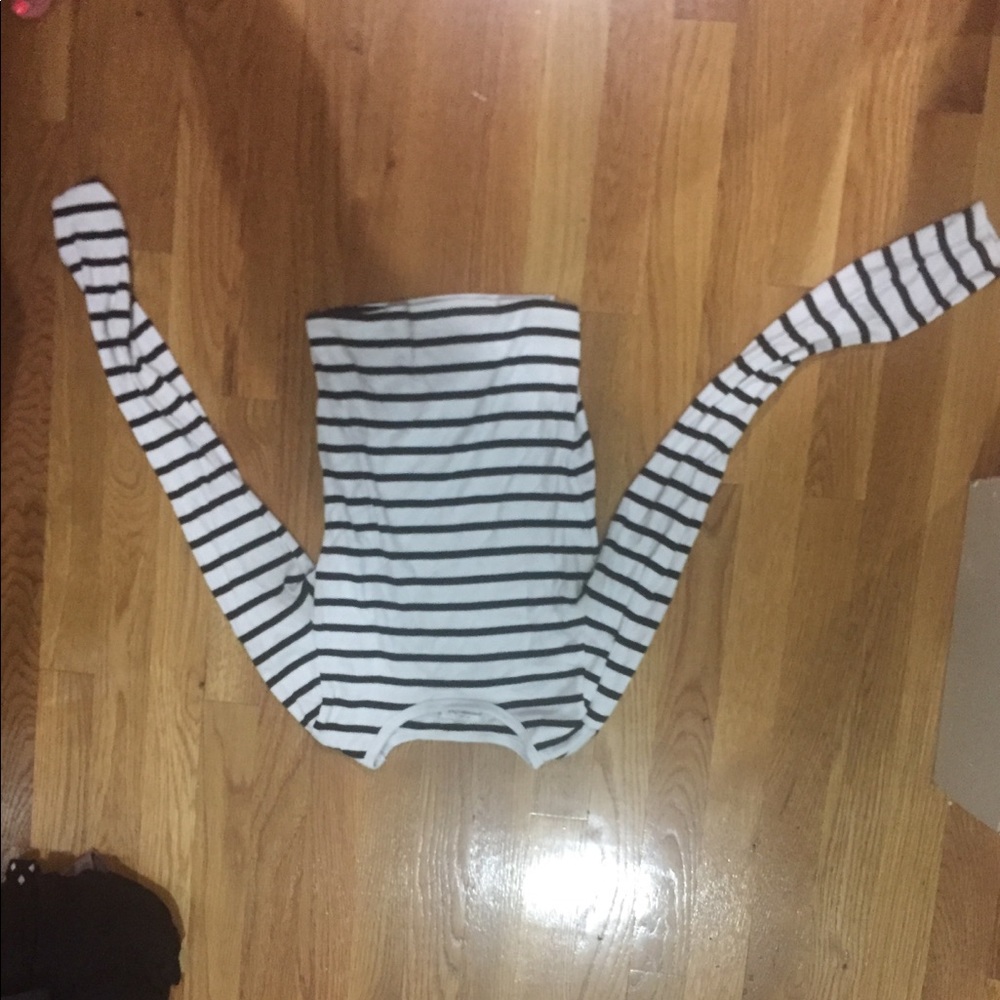 Fitted stipe tee 95% cotton 5% elastazine