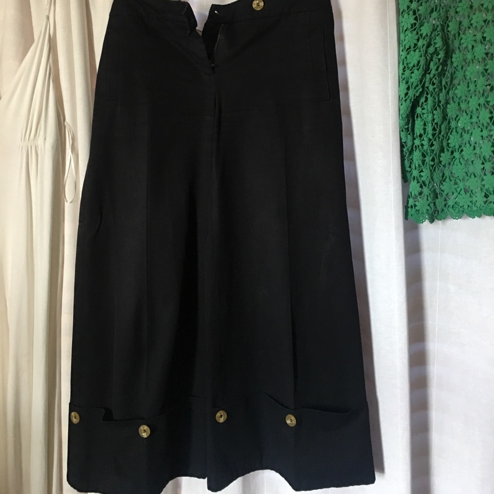 Black Wide Leg Sailor Crop  Pants from Anthro.