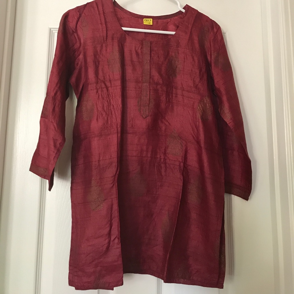 NEW Maroon Silk Kurti (K31)
