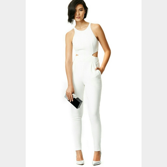 Hunter Bell Pants - Hunter Bell white jumpsuit