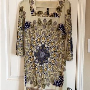 White Mark Embellished Dress M Medium NWOT Gold