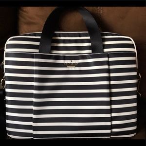 Kate Spade laptop bag!!! Black and white striped