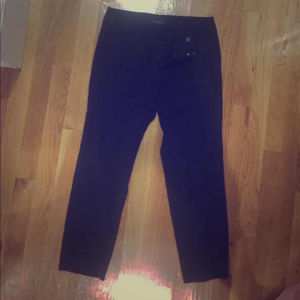 Cropped dress pants in navy