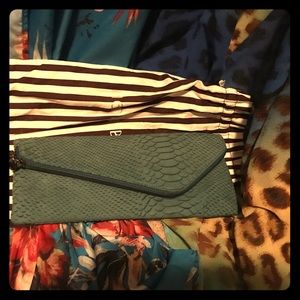 Henri bendel suede clutch