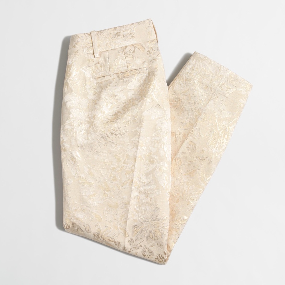 Factory Brocade Skimmer Pant in Gold/Ivory