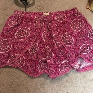 Pink Printed Shorts