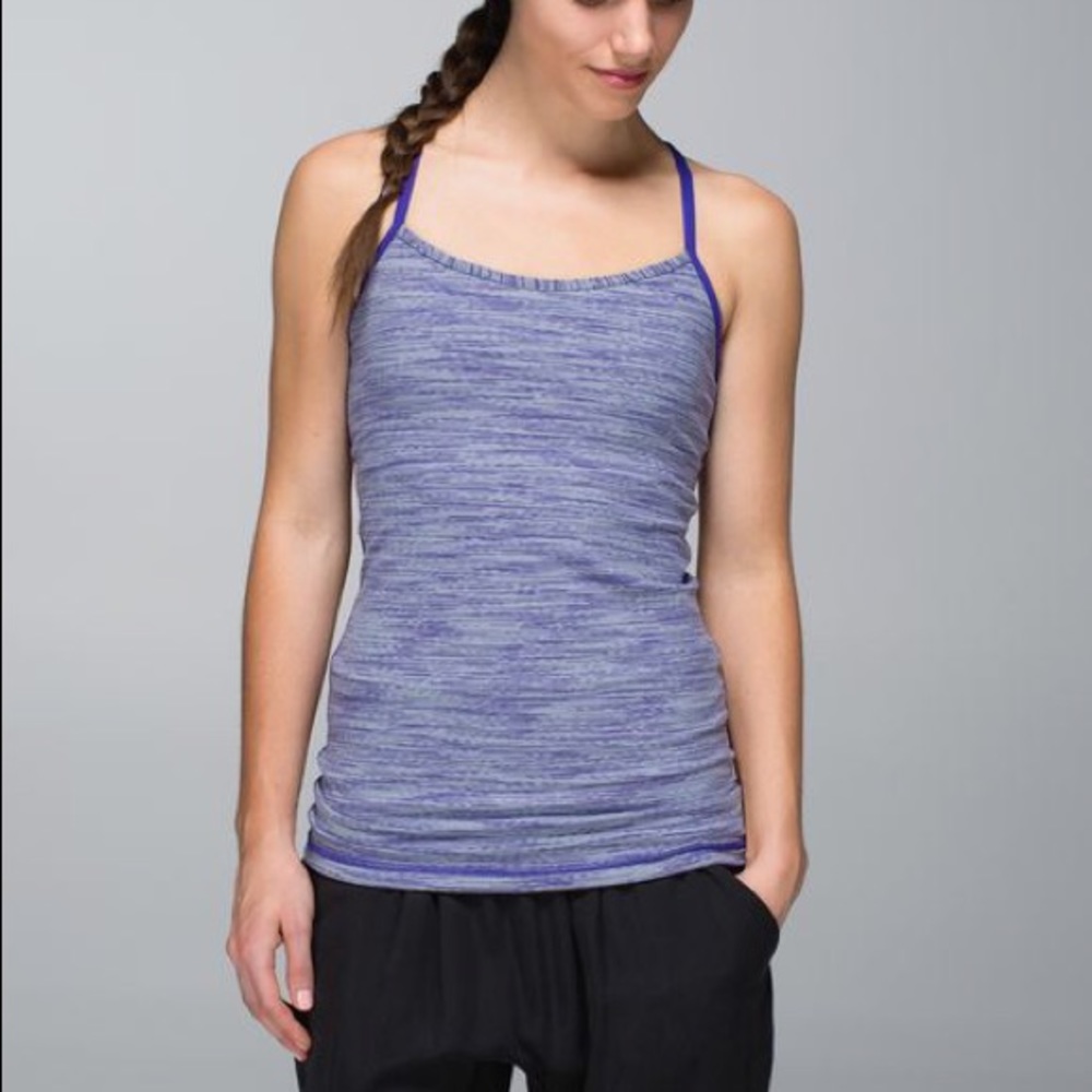 Lululemon "Power Y Tank" in Bruised Berry