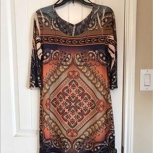 Fresh of LA purples tan gold Embellished Dress M