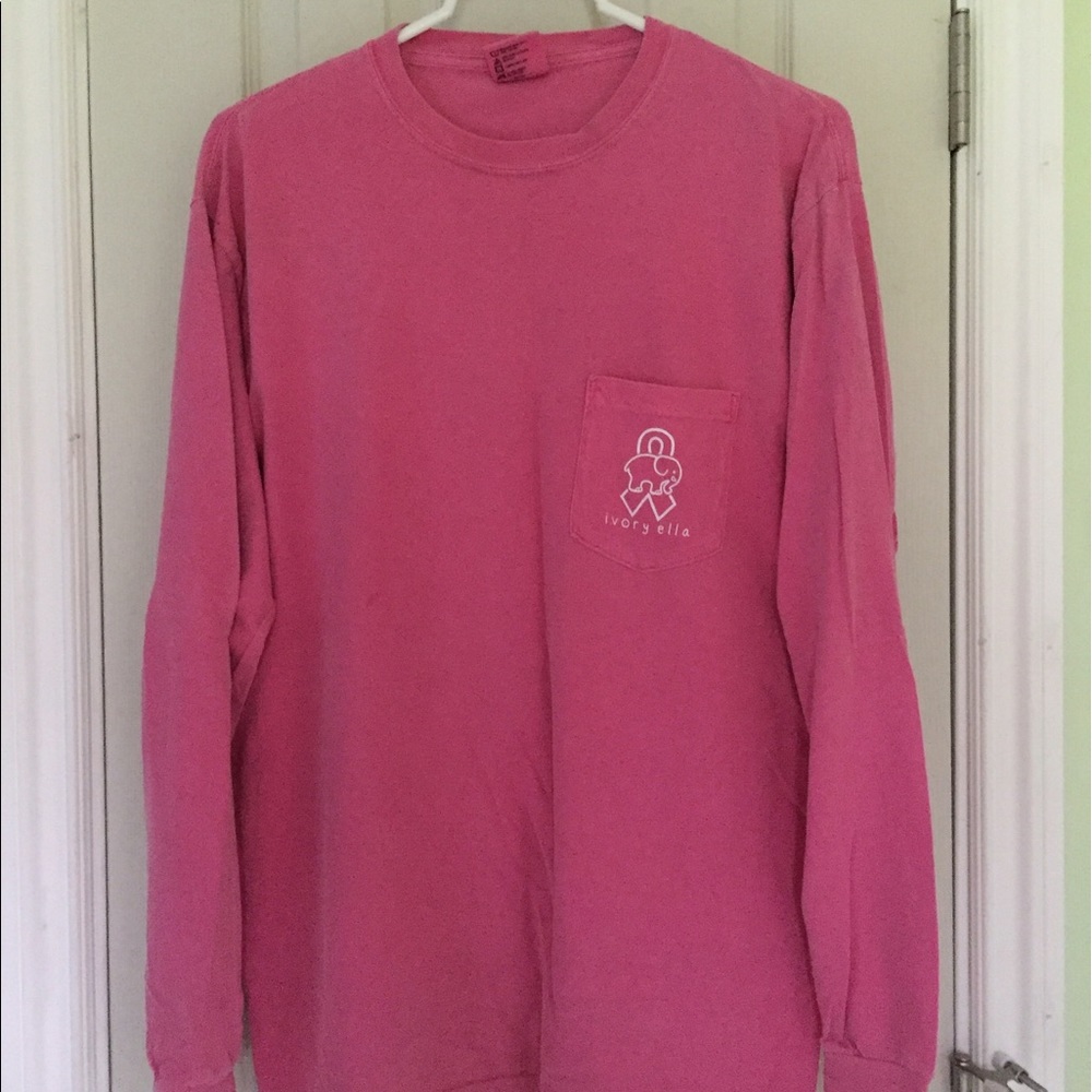 Ivory ella cancer awareness pink long sleeve