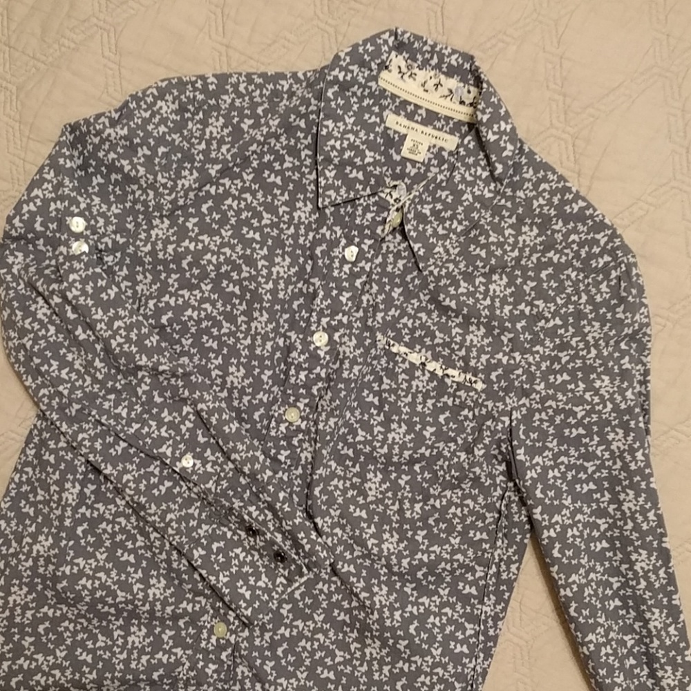 Banana Republic Long Sleeve Polo (XS Petite)
