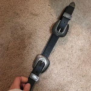 Black Western Buckle Belt