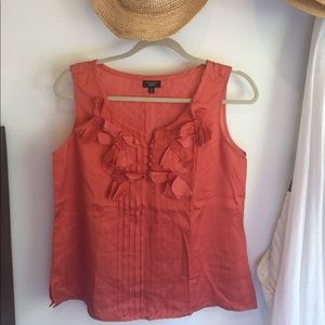 Talbots Deep Coral Top