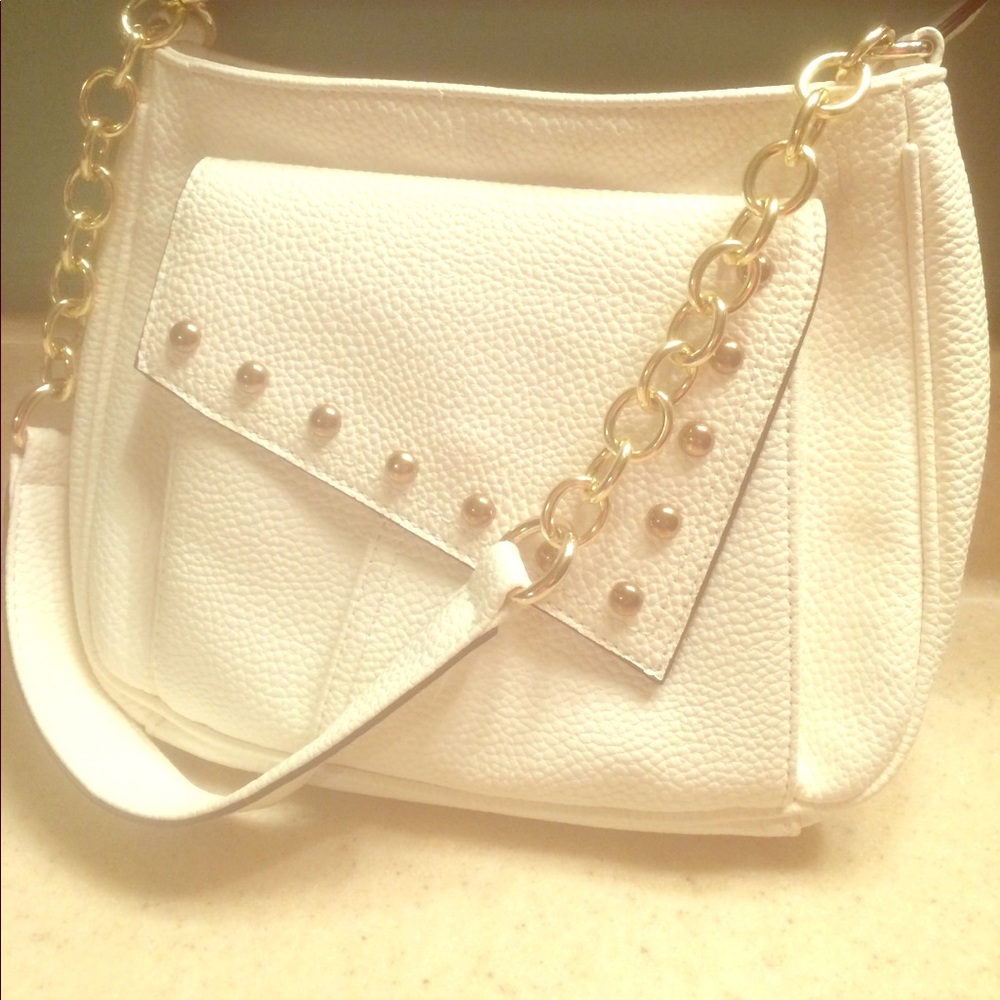 Cream and gold boutique purse