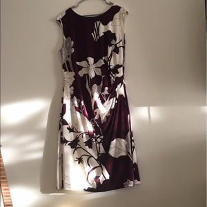 Plumb and White flower sheath