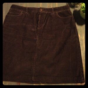 LL Bean Corduroy skirt