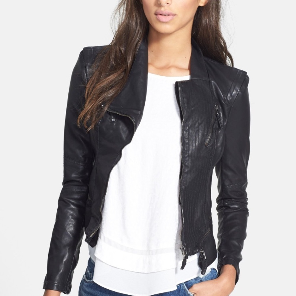 Blanknyc blank NYC faux leather jacket black xs