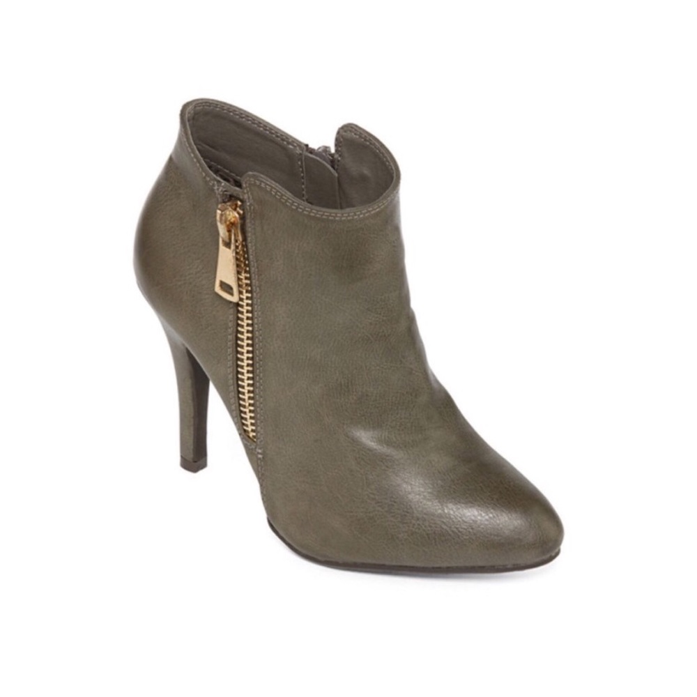 Gray Heel Booties