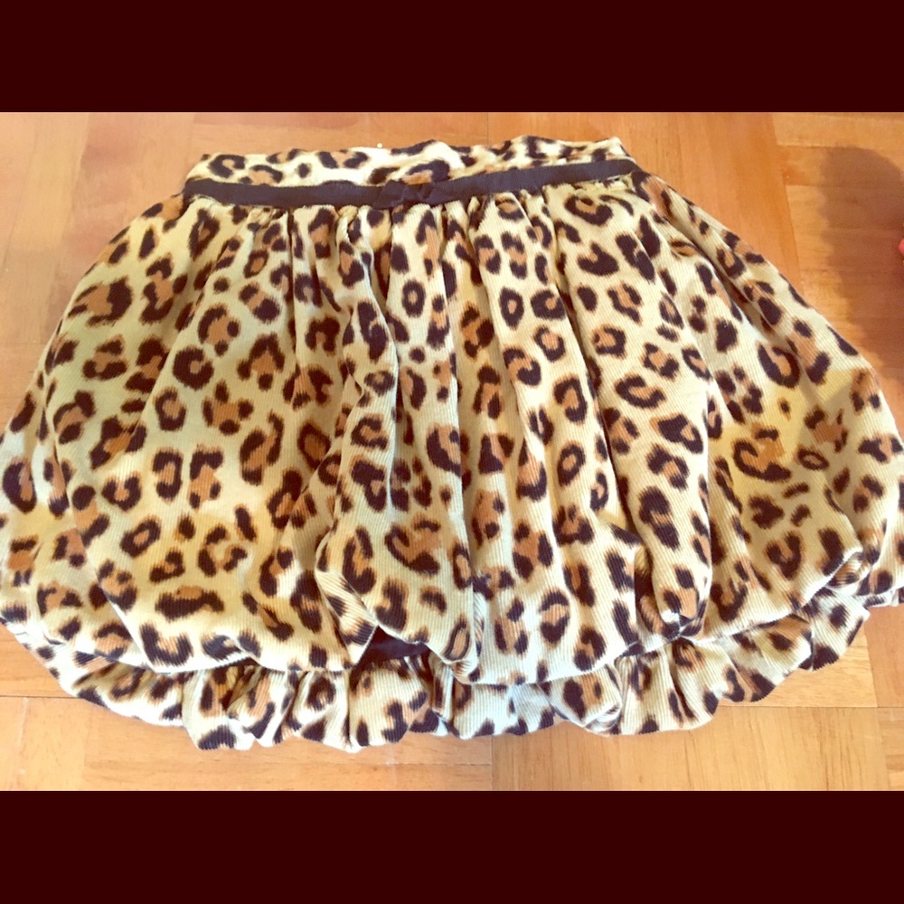 Gap 3T leopard bubble skirt