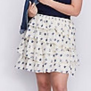 Lane Bryant PRINTED TIERED SKIRT Stamped Star NWT