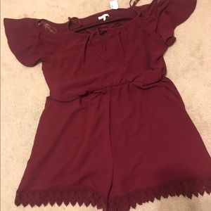 Cold shoulder romper