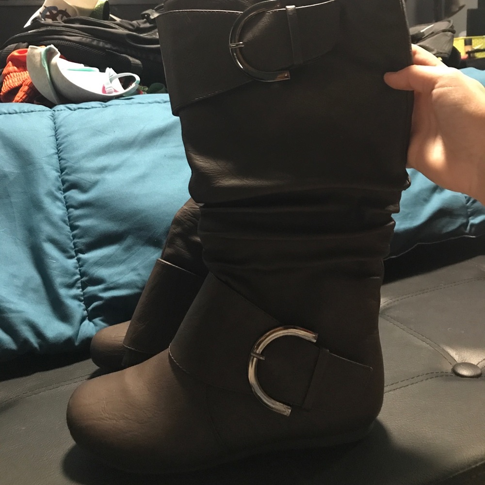 Brown Leather Boots NWOT