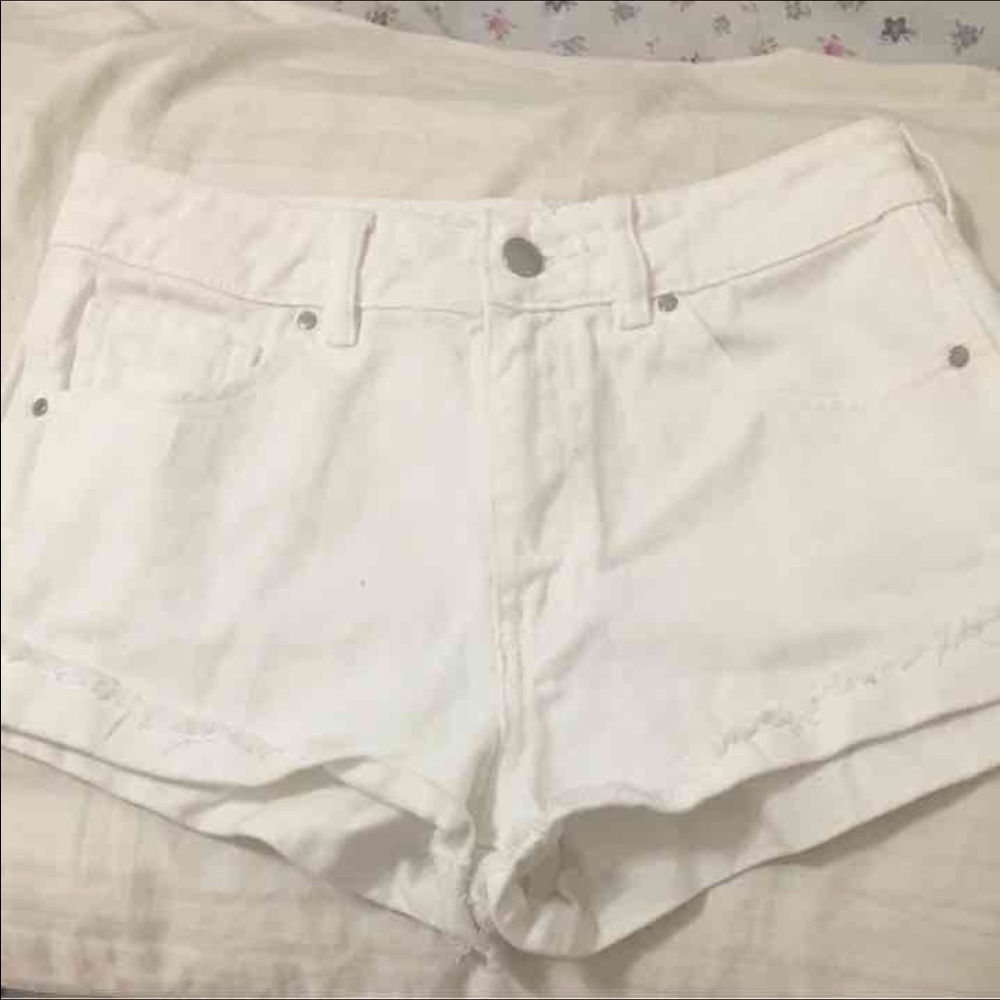 White Denim Shorts