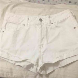 White Denim Shorts