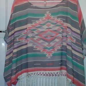XHILARATION PONCHO