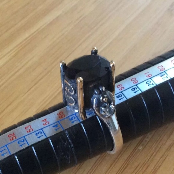 925 Sterling silver Cubic zirconia/Sapphire - Picture 2 of 4