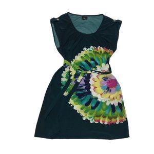Hot & Delicious green dress with flower print M