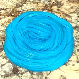 Blue fluffy slime