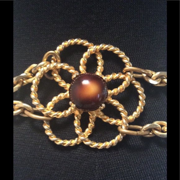 HP✨Rare Vintage 1970's YSL Cabochon Chain Belt s/m - Picture 2 of 8