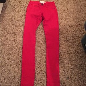 Red jeggings
