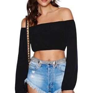 Black For Love and Lemons Chi Chi Top in S