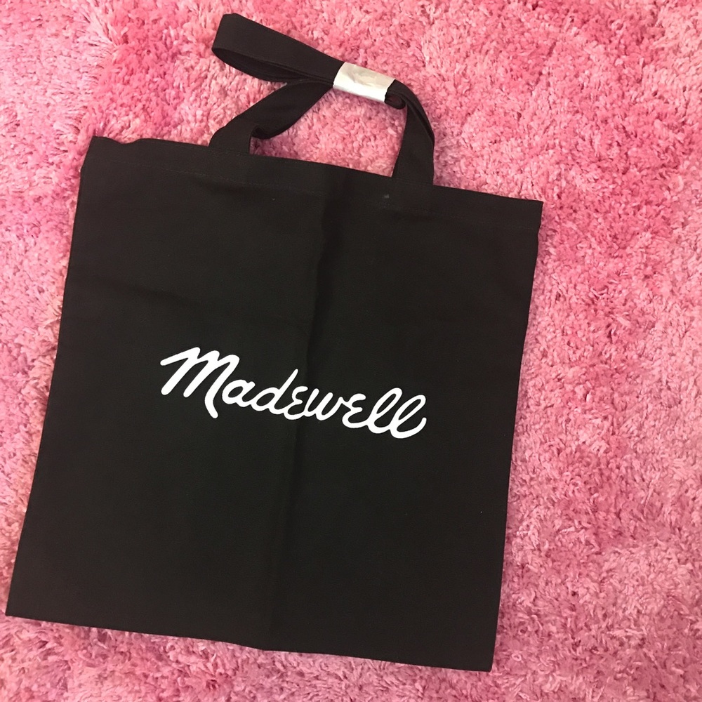 Madewell tote 👜- Black with White writing