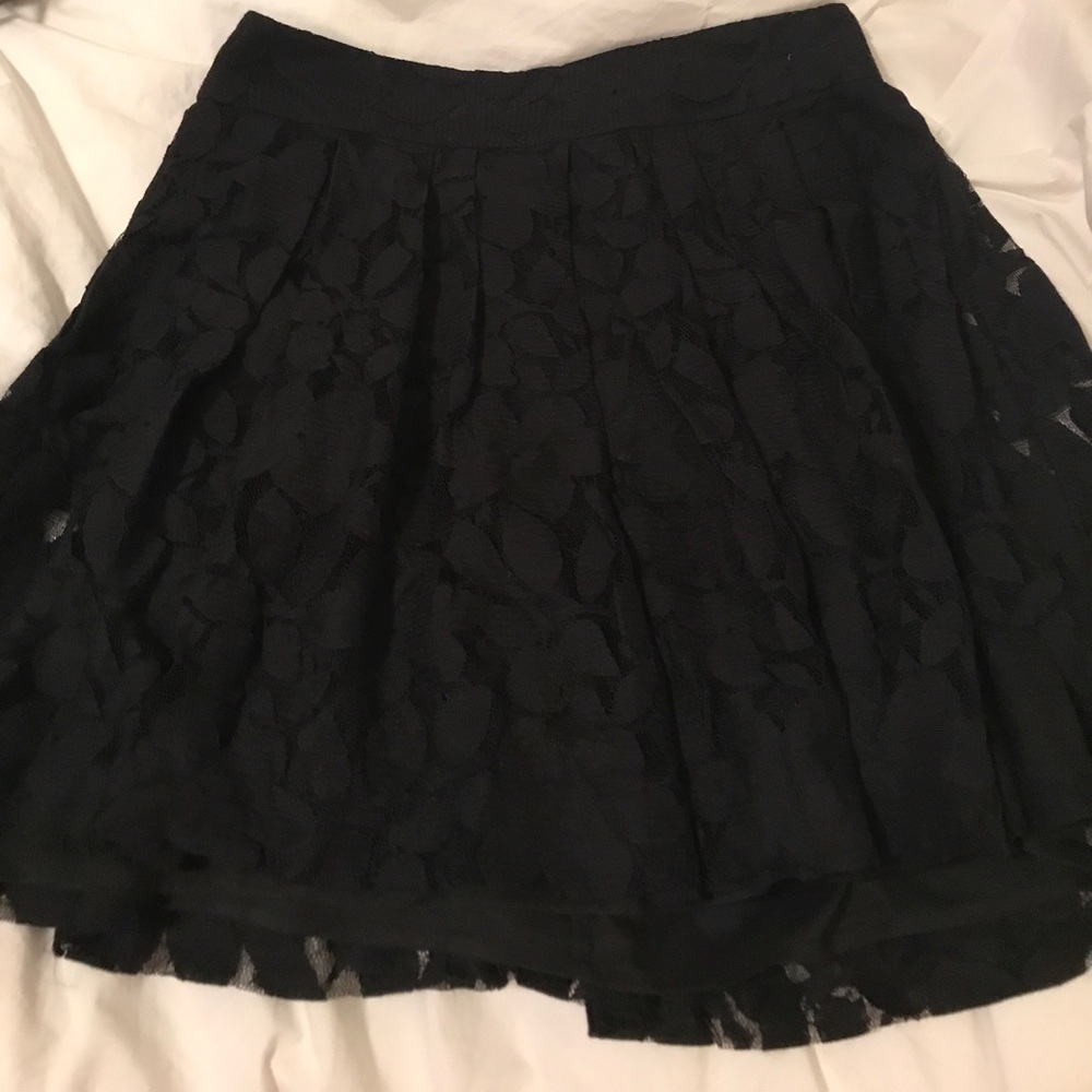 Black lace skirt