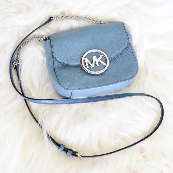 Michael Kors Handbags - Michael Kors Leather Blue Fulton Crossbody Bag