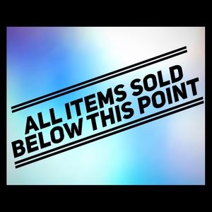 Items Sold Below This Point