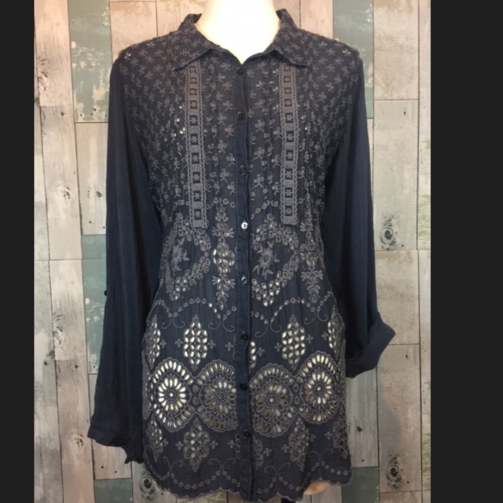 Johnny Was for Anthropologie button down
