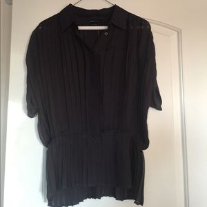 Pleated Plum Blouse