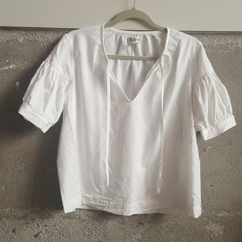 Madewell White Pullover Shirt