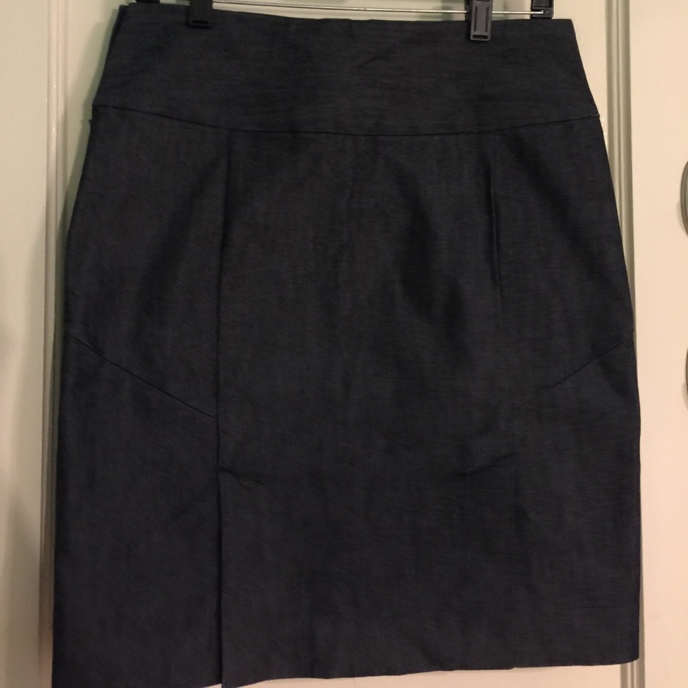 Dark denim pencil skirt