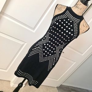 EXPRESS women's black dress with silver studs