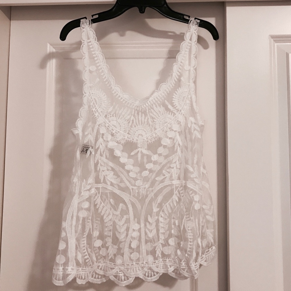 Lace overlay Tank Top