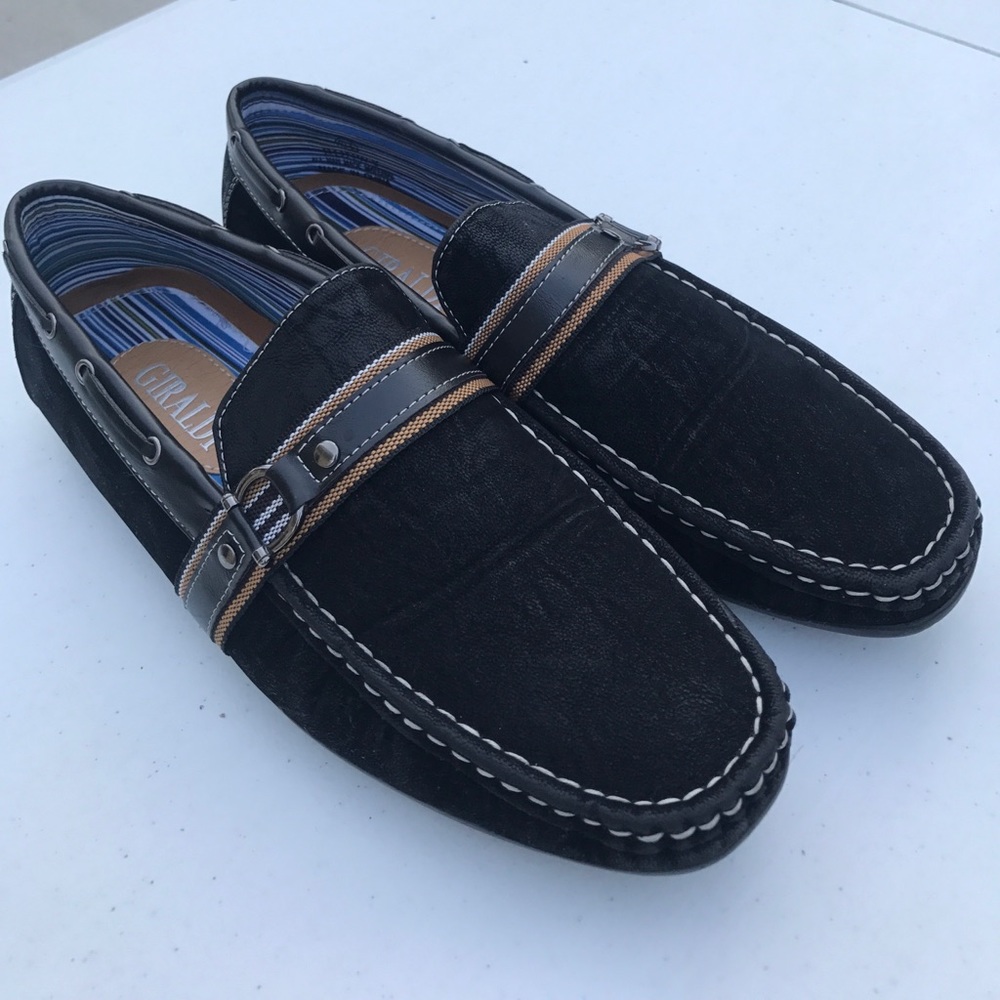 Giraldi loafers black 10.5 US sized used 9/10