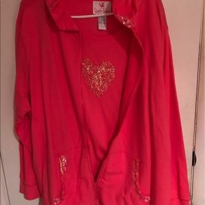 Quacker Factory hoodie & short sleeved shirt