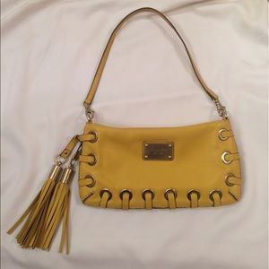LIKE NEW Michael Kors yellow clutch