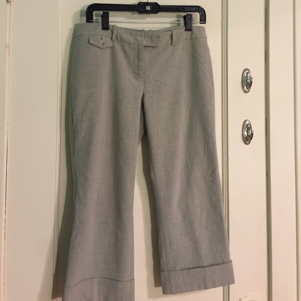 Gray cropped trousers