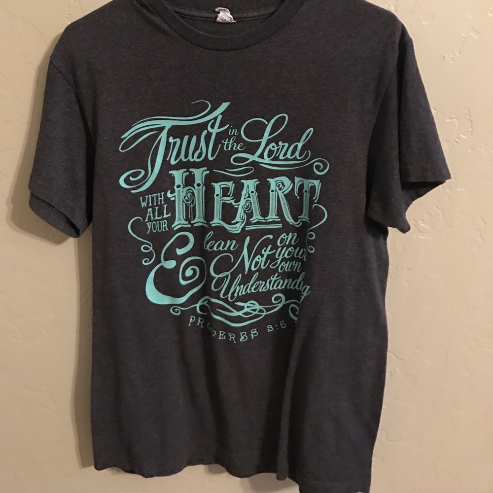 Proverbs 3:5 Grey Tee Shirt